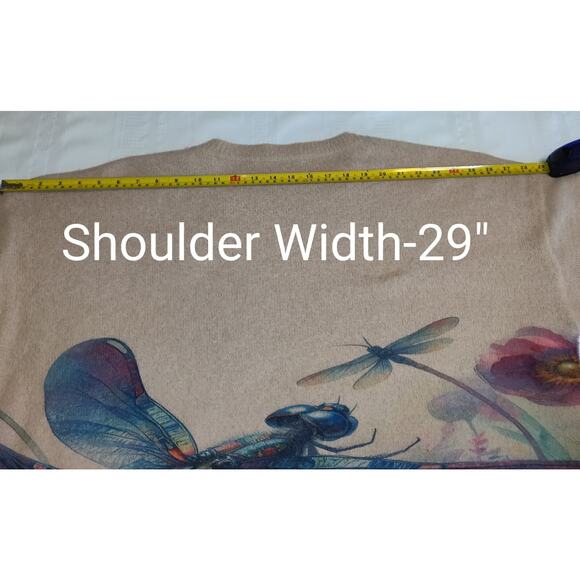 Dragonfly Sweater Top Women's Sz 2XL Colorful Bugs Good Luck Unisex Oversized - Picture 11 of 16